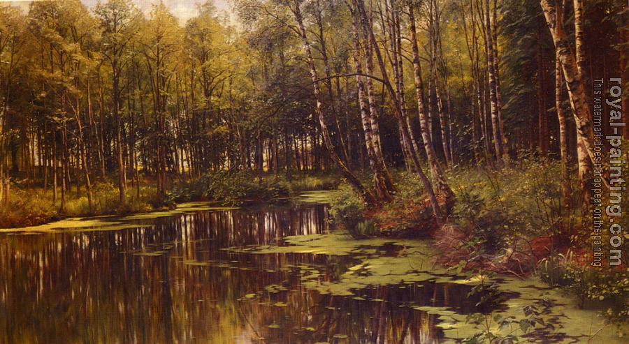 Peder Mork Monsted : A Woodland Pond Peder Mork Monsted : A Woodland Pond